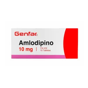 Amlodipino Genfar 10 mg – Caja x 10 tabletas